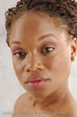 Closeup portrait of young female dancer